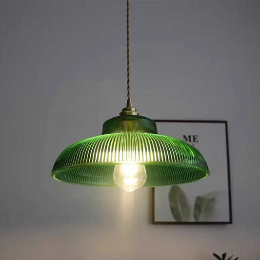 Vintage Fluted Pendant Light
